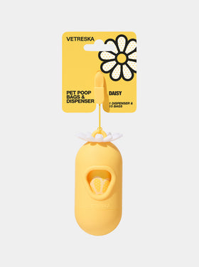Daisy Poop Bags & Dispenser Set