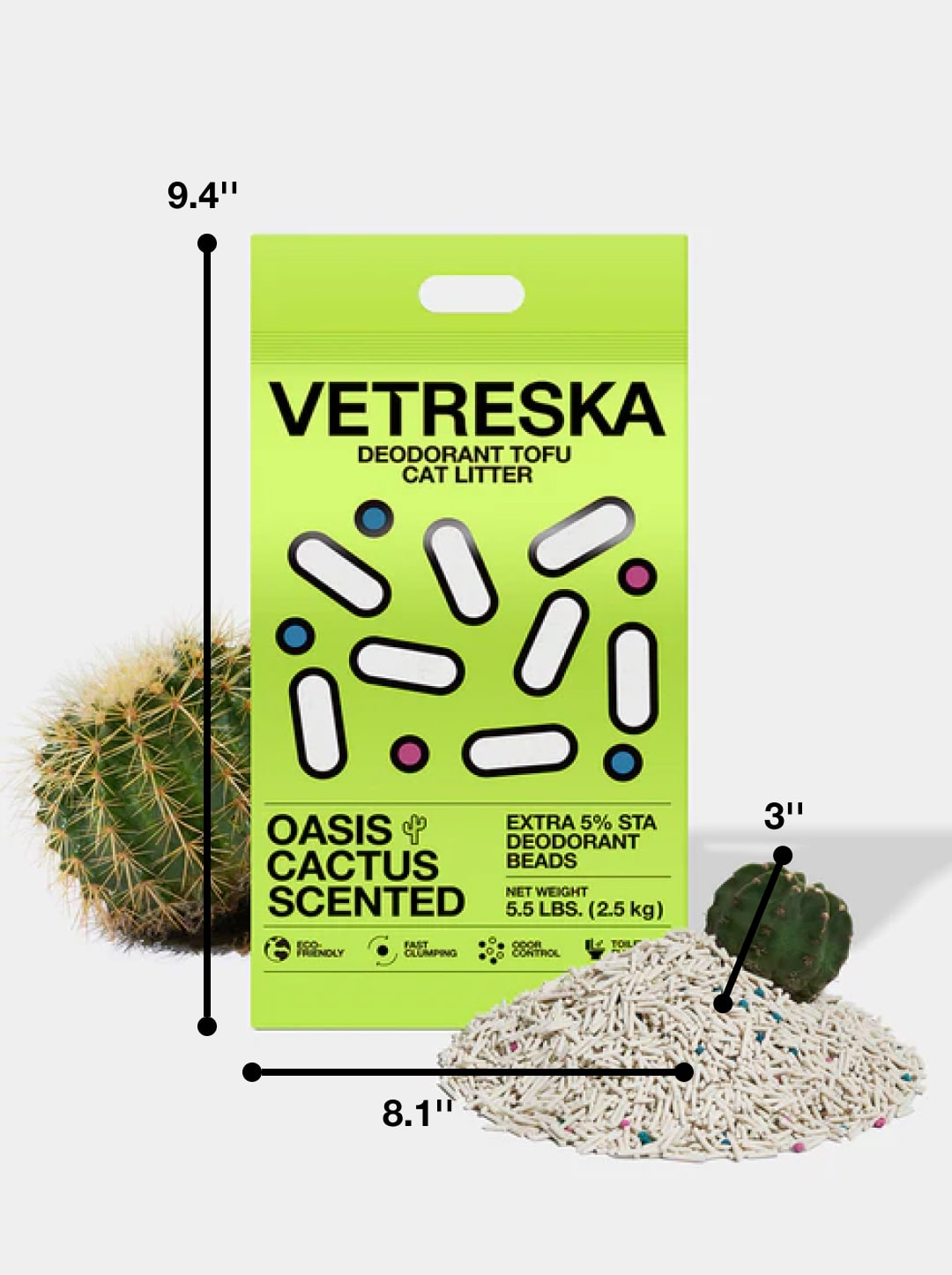 Oasis Cactus Scented Tofu Cat Litter