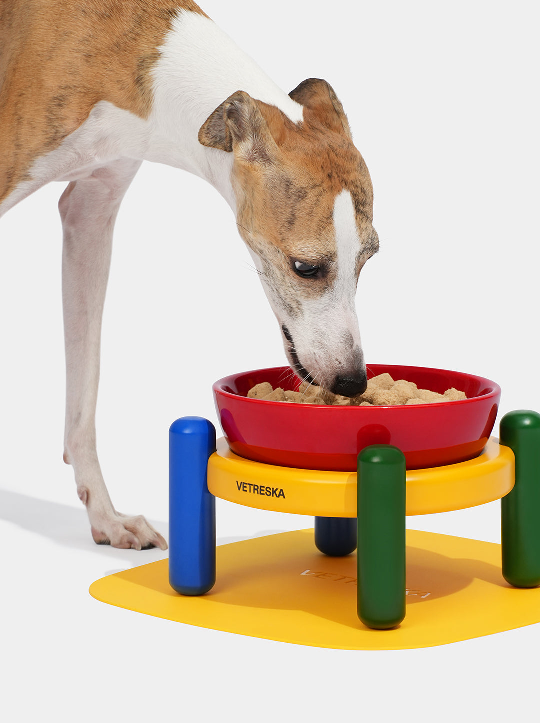 VETRESKA Chroma Elevated Pet Bowl Mat Set Medium