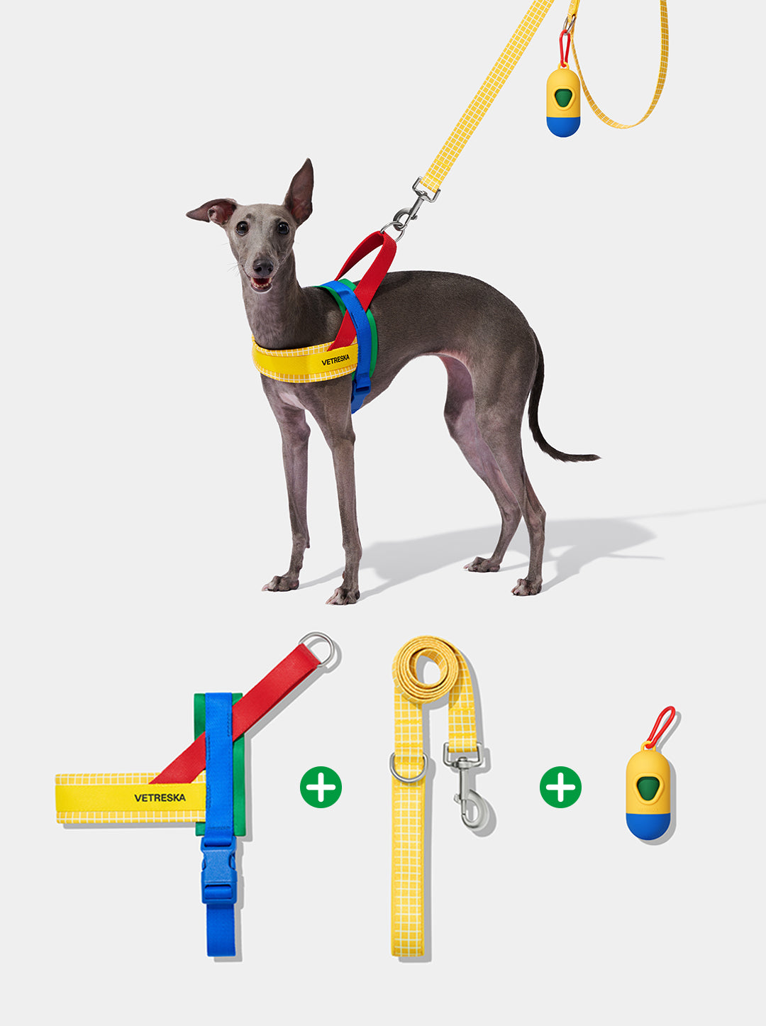 Chroma Pet Walk Kit (Harness, Leash & Poop Bag Dispenser)