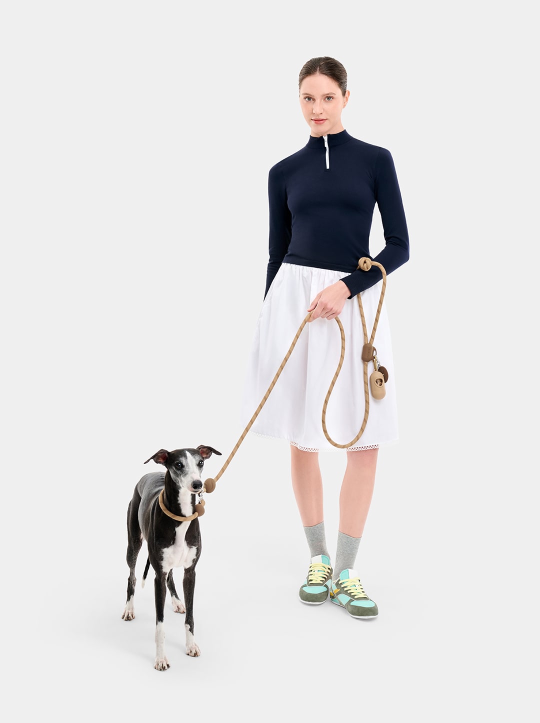Connect Hands-Free Rope Leash For Pets - Coffee