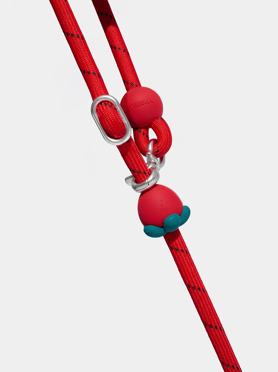 Connect Hands-Free Rope Leash For Pets - Strawberry