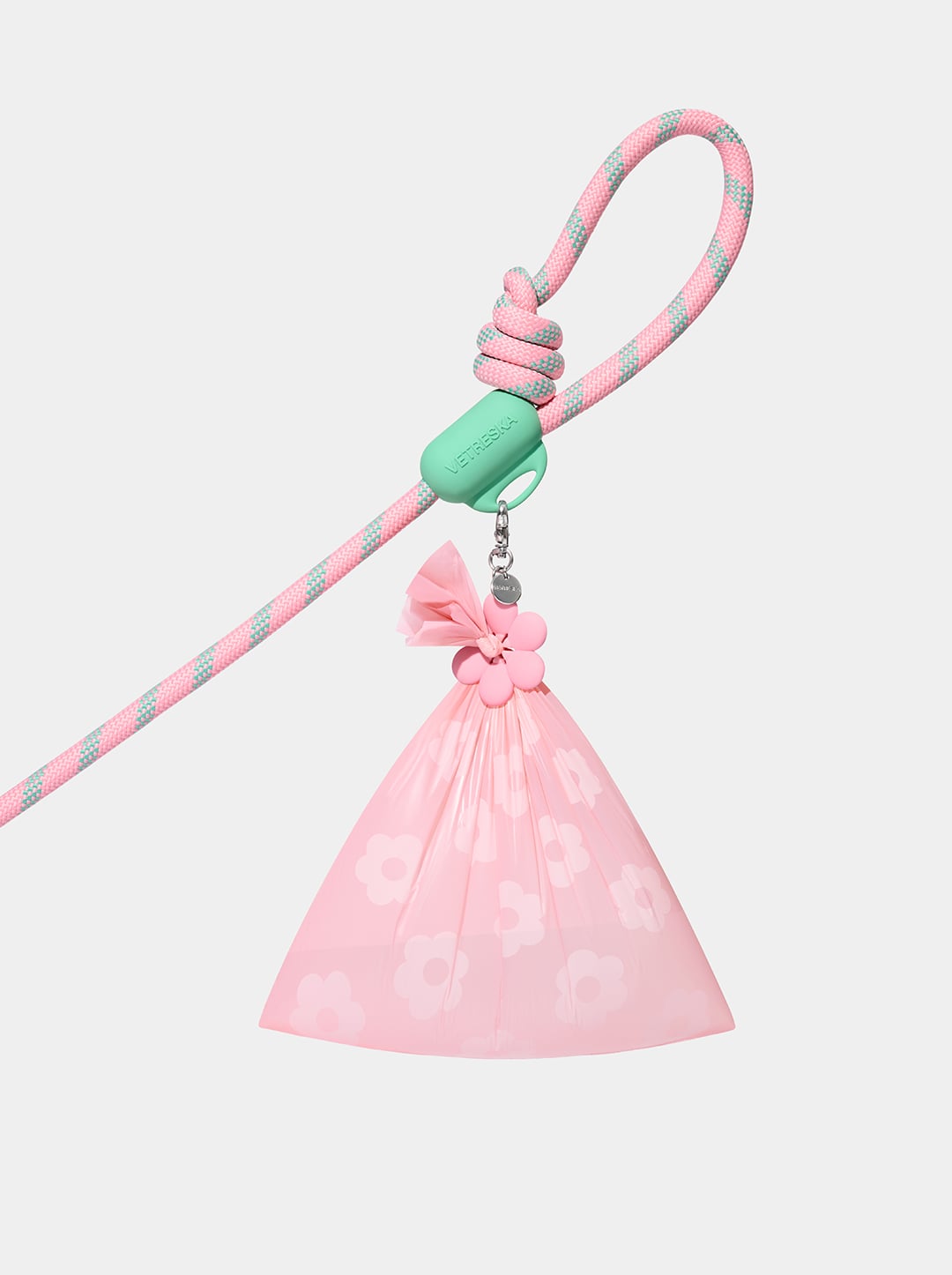 Connect 3 in 1 Walk Kit - Flora (Hands-Free Rope Leash, Hands-Free Poop Bag Clip, Dipsenser & Poop Bags)