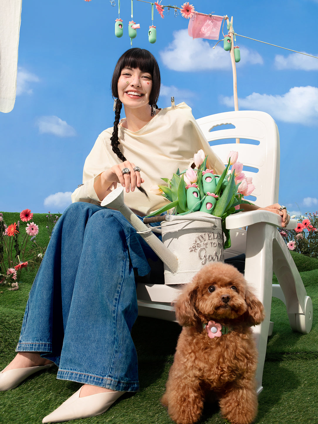 Flora Pet Poop Bags & Dispenser Set