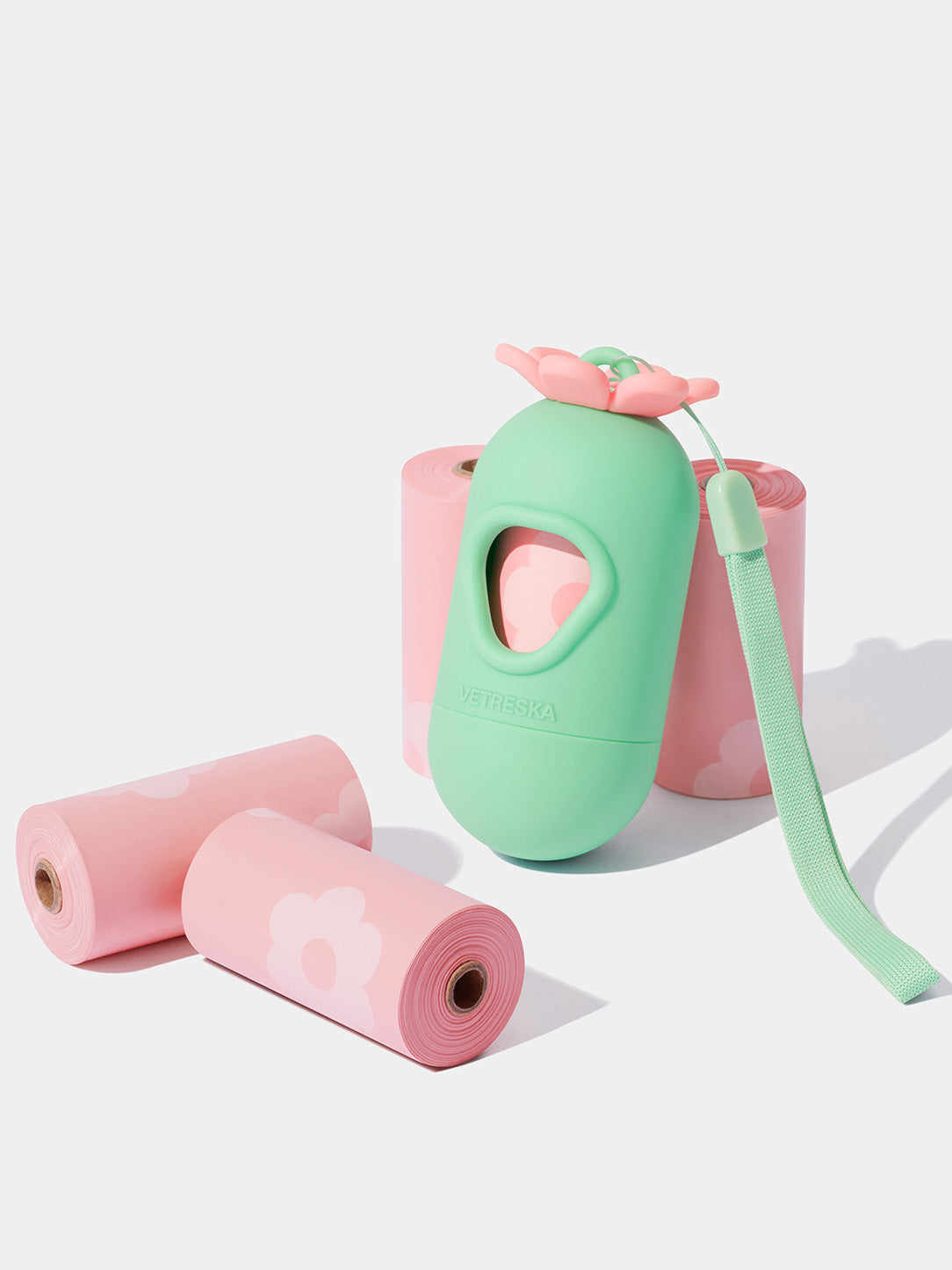 Flora Pet Poop Bags & Dispenser Set