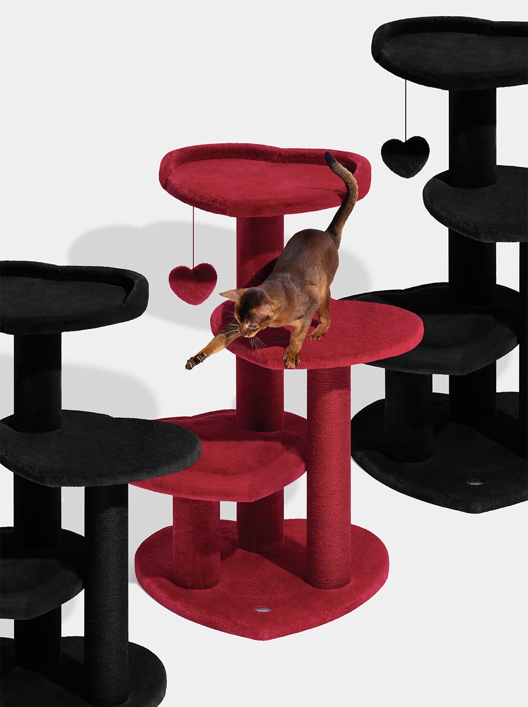 Heartpurrnoir Cat Climber - Four Platforms