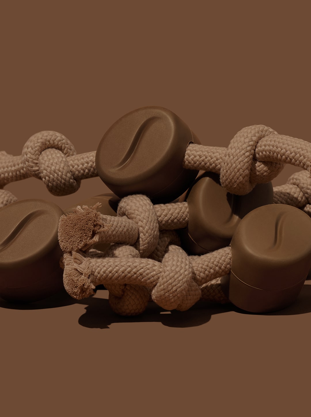Playful Charm Knot Rope Toy (Coffee)
