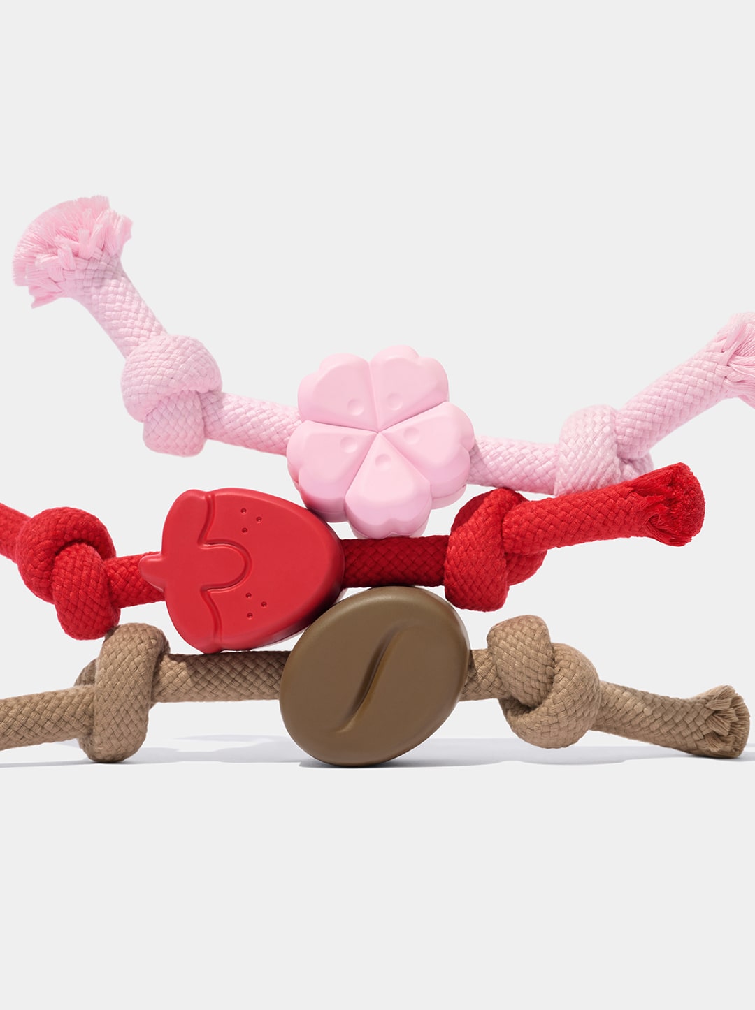Playful Charm Knot Rope Toy (Strawberry)