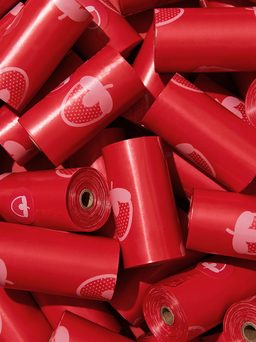 VETRESKA Strawberry Pet Poop Bags & Dispenser Set