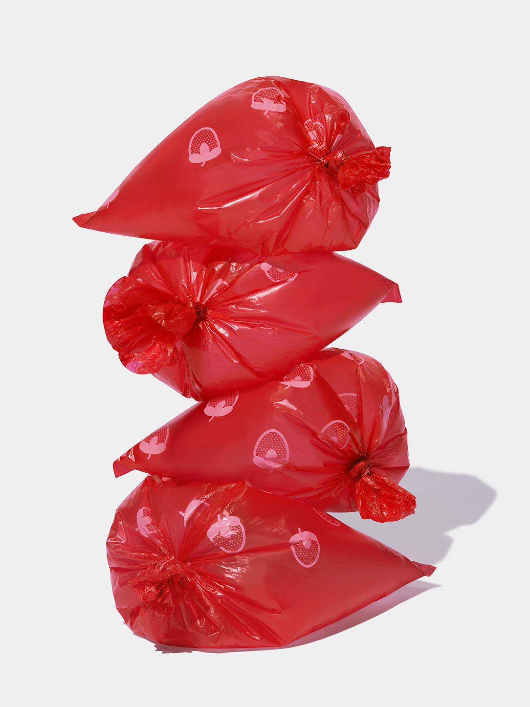 VETRESKA Strawberry Pet Poop Bags & Dispenser Set