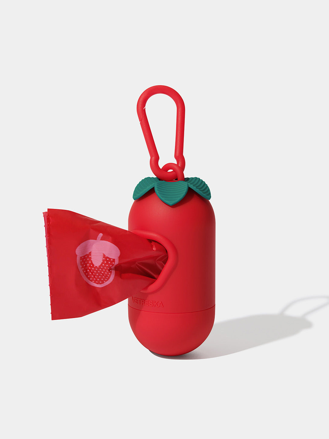 VETRESKA Strawberry Pet Poop Bags & Dispenser Set