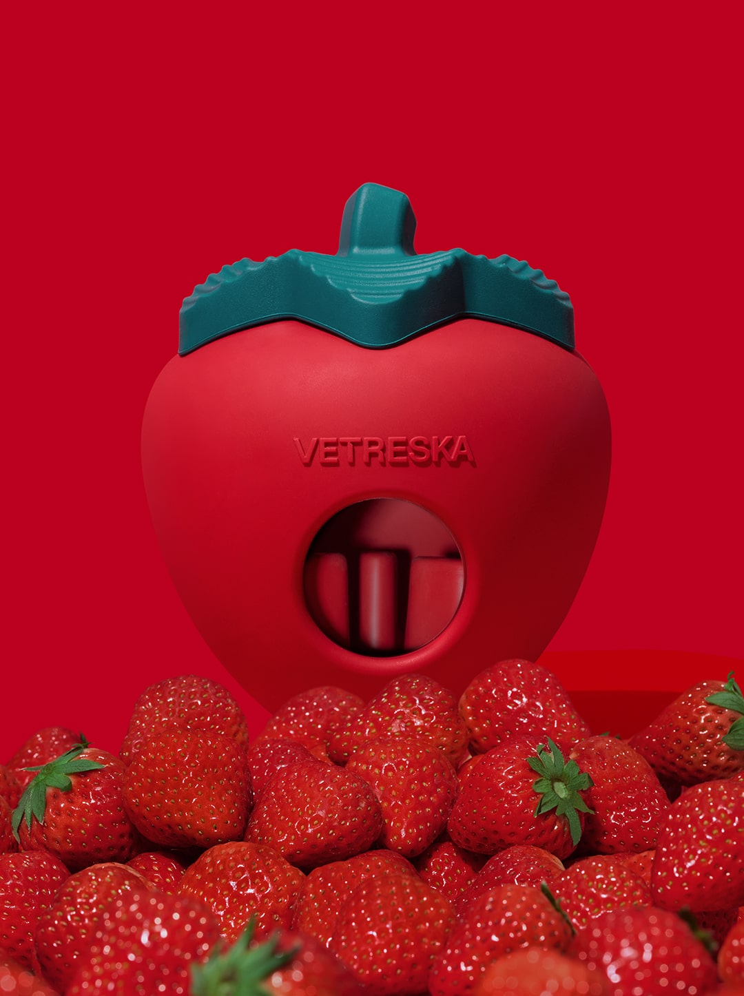 Strawberry Pet Treat Dispensing Toy