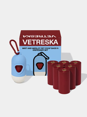 Mist & Merlot Poop Bags & Dispenser Set