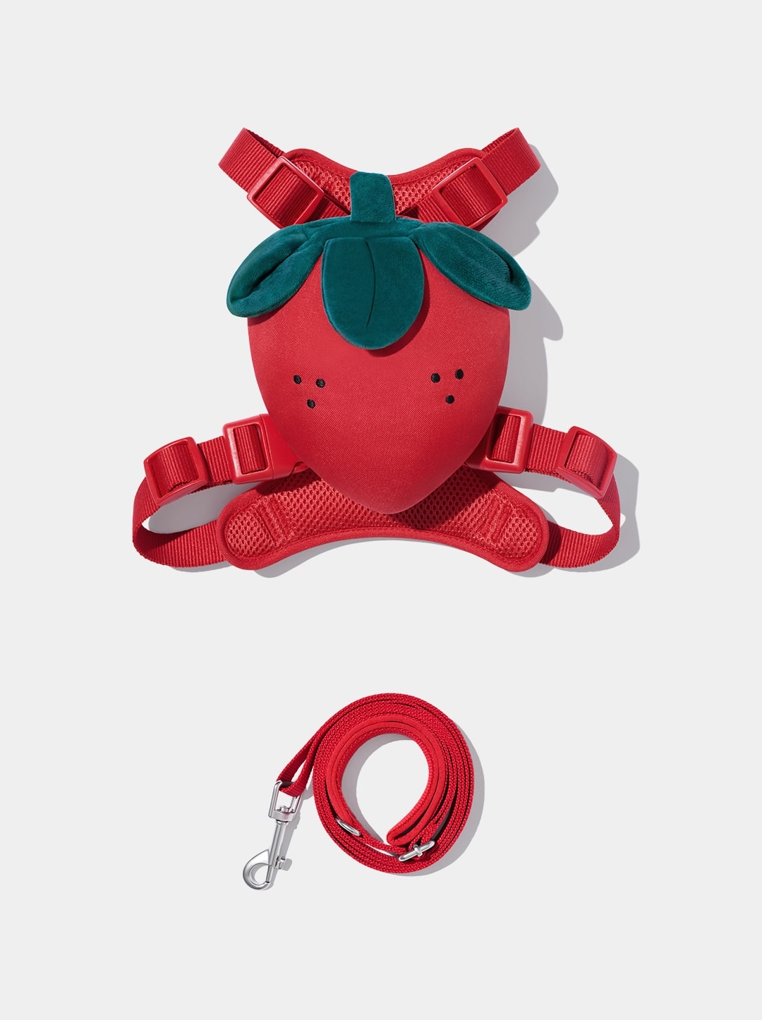 VETRESKA Strawberry Pet Backpack, Harness & Leash Set