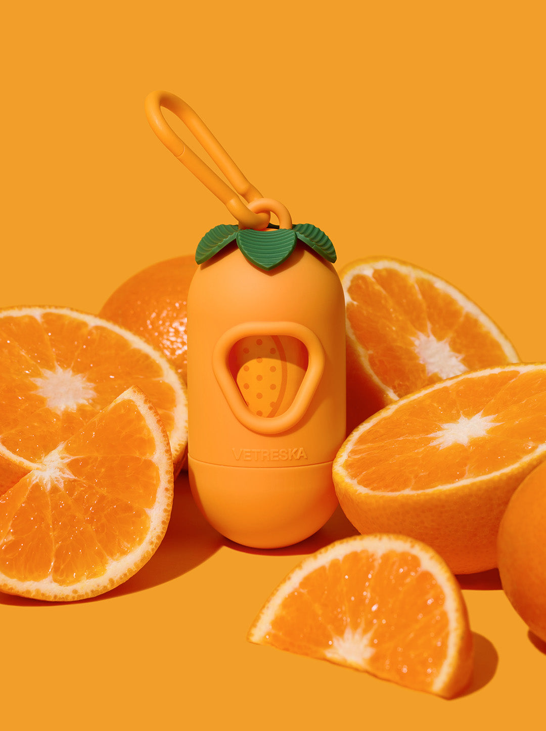 VETRESKA Tangerine Pet Poop Bags & Dispenser