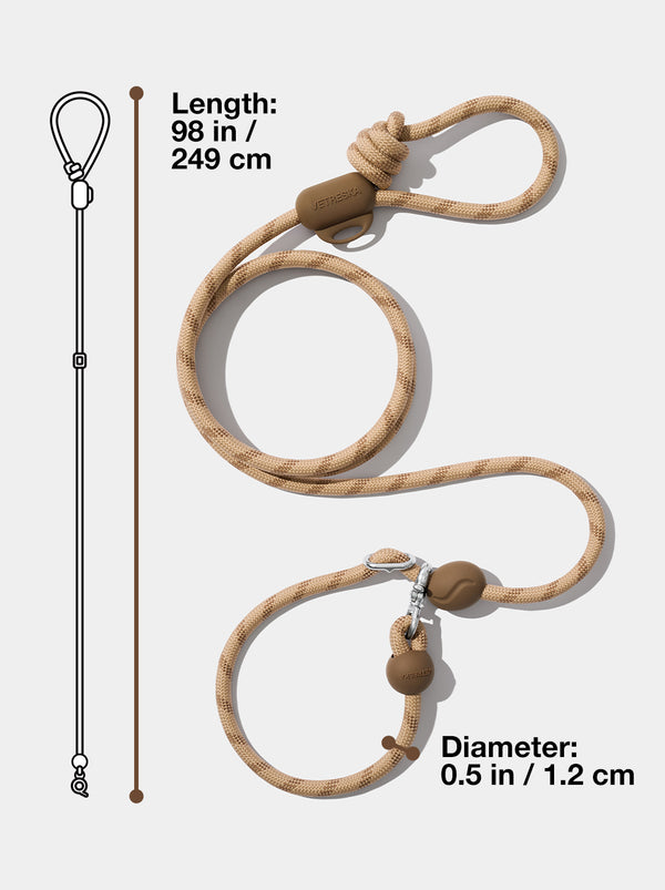 Connect Hands-Free Rope Leash - Coffee