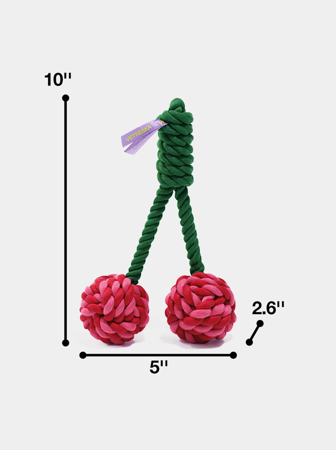 Cherry Knot Rope Toy