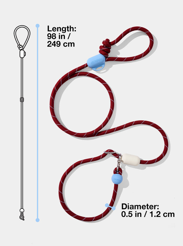Connect Hands-Free Rope Leash – Mist & Merlot