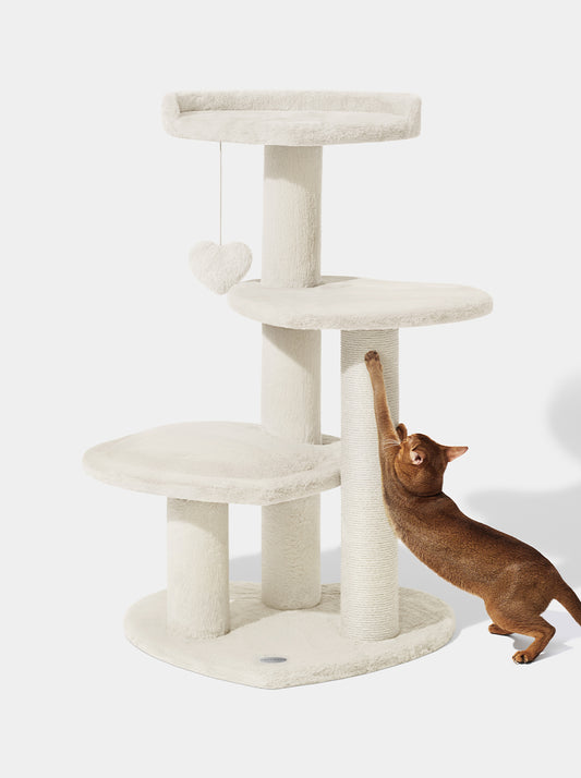Heart & Hues Cat Climber - Vanilla