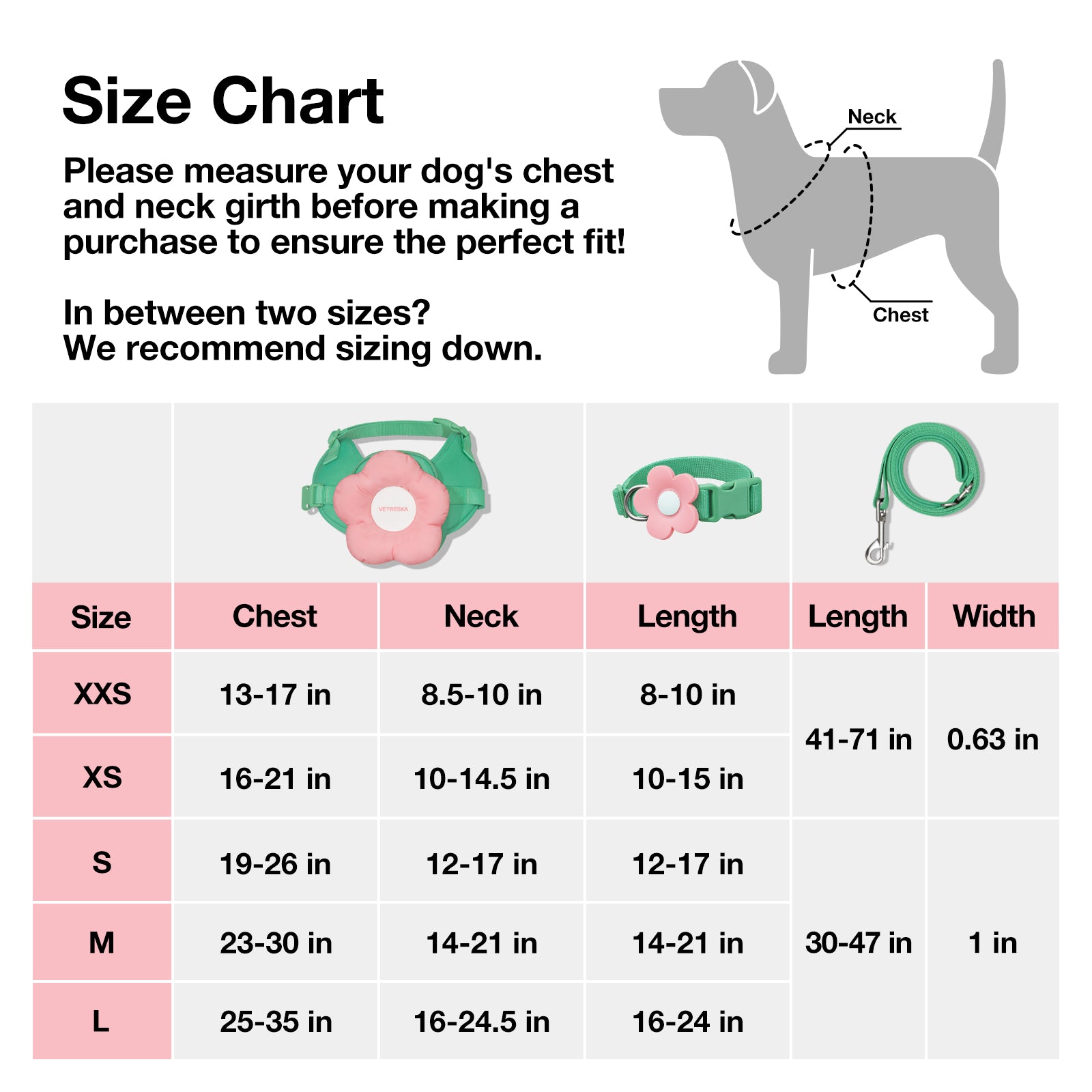 VETRESKA Size Guide