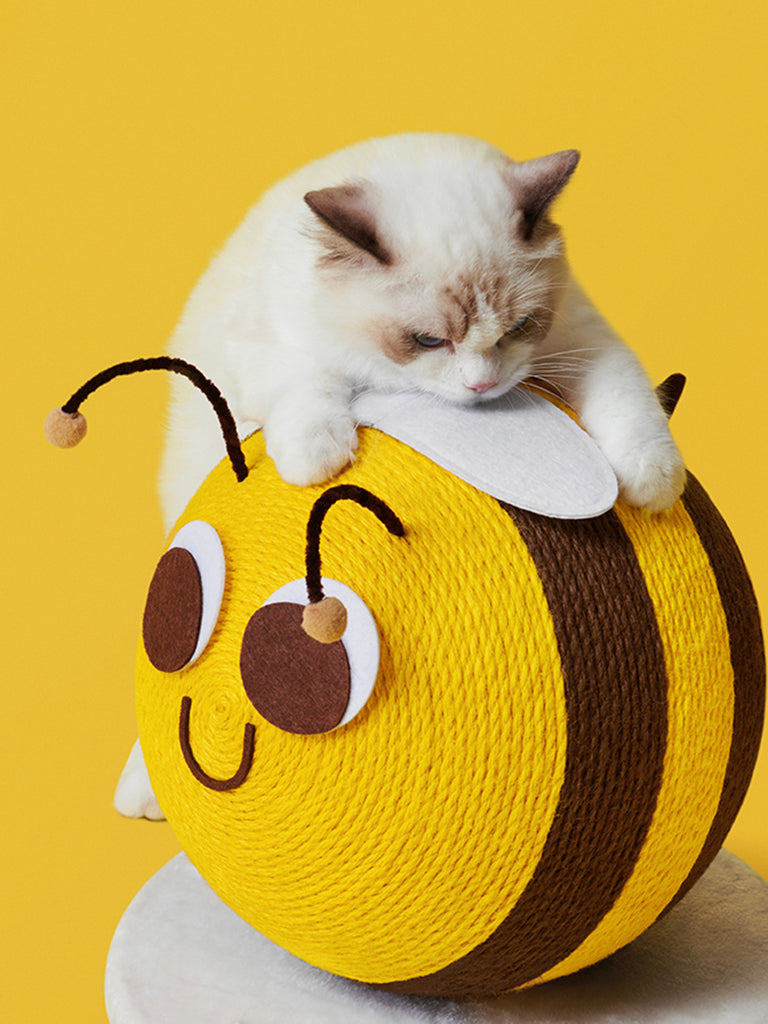 Bee Cat Scratching Ball