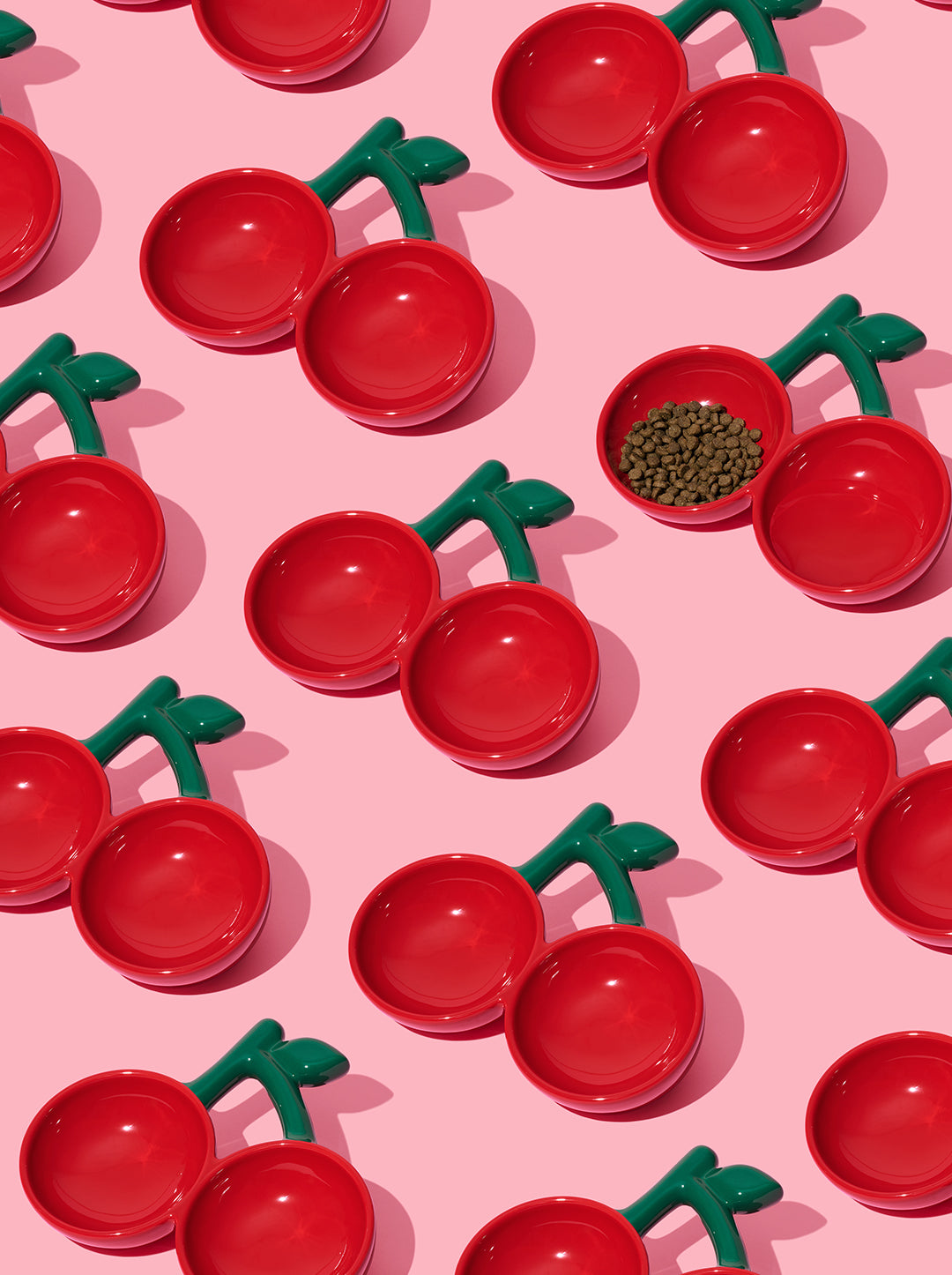 Cherry Ceramic Pet Bowl