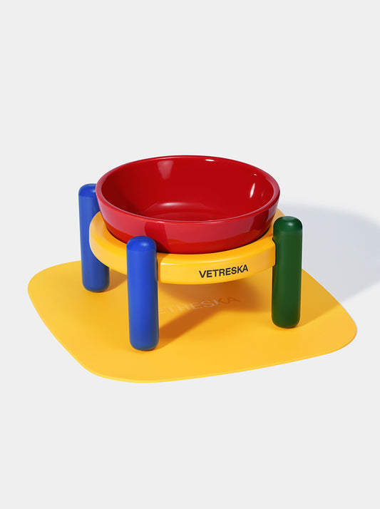 Chroma Ceramic Pet Bowl & Mat Set