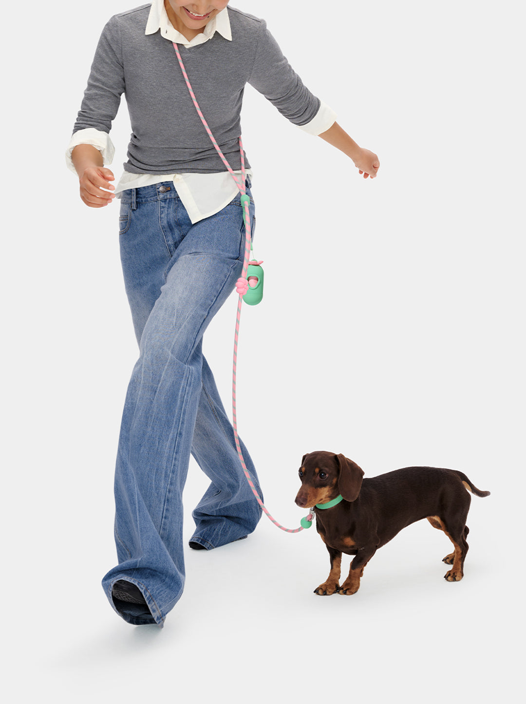 Connect Premium Classic Rope Leash Walk Kit - Flora