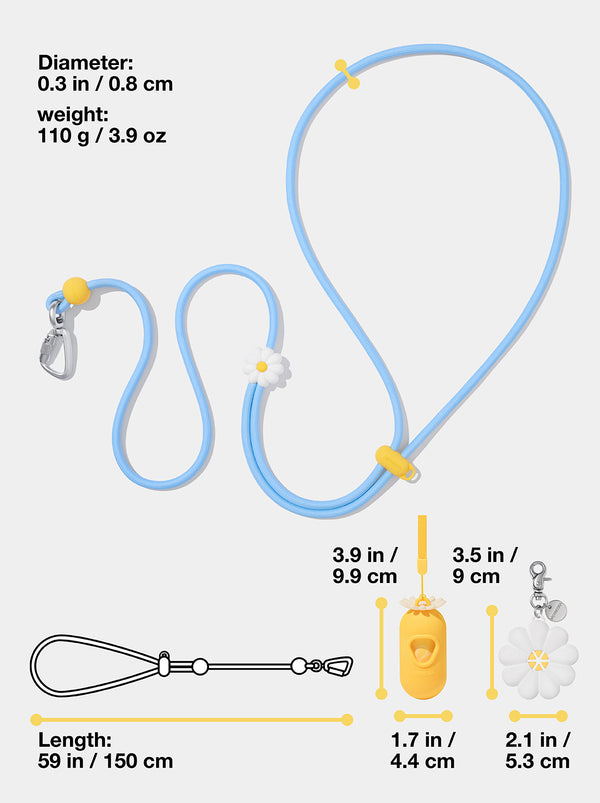 Connect Premium Classic Rope Leash Walk Kit - Daisy