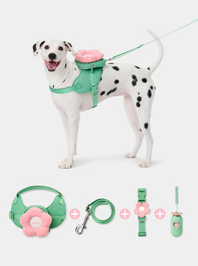 Flora Pet Walk Kit (Harness, Backpack, Leash 3 in 1 & Poop Bag Dispenser)