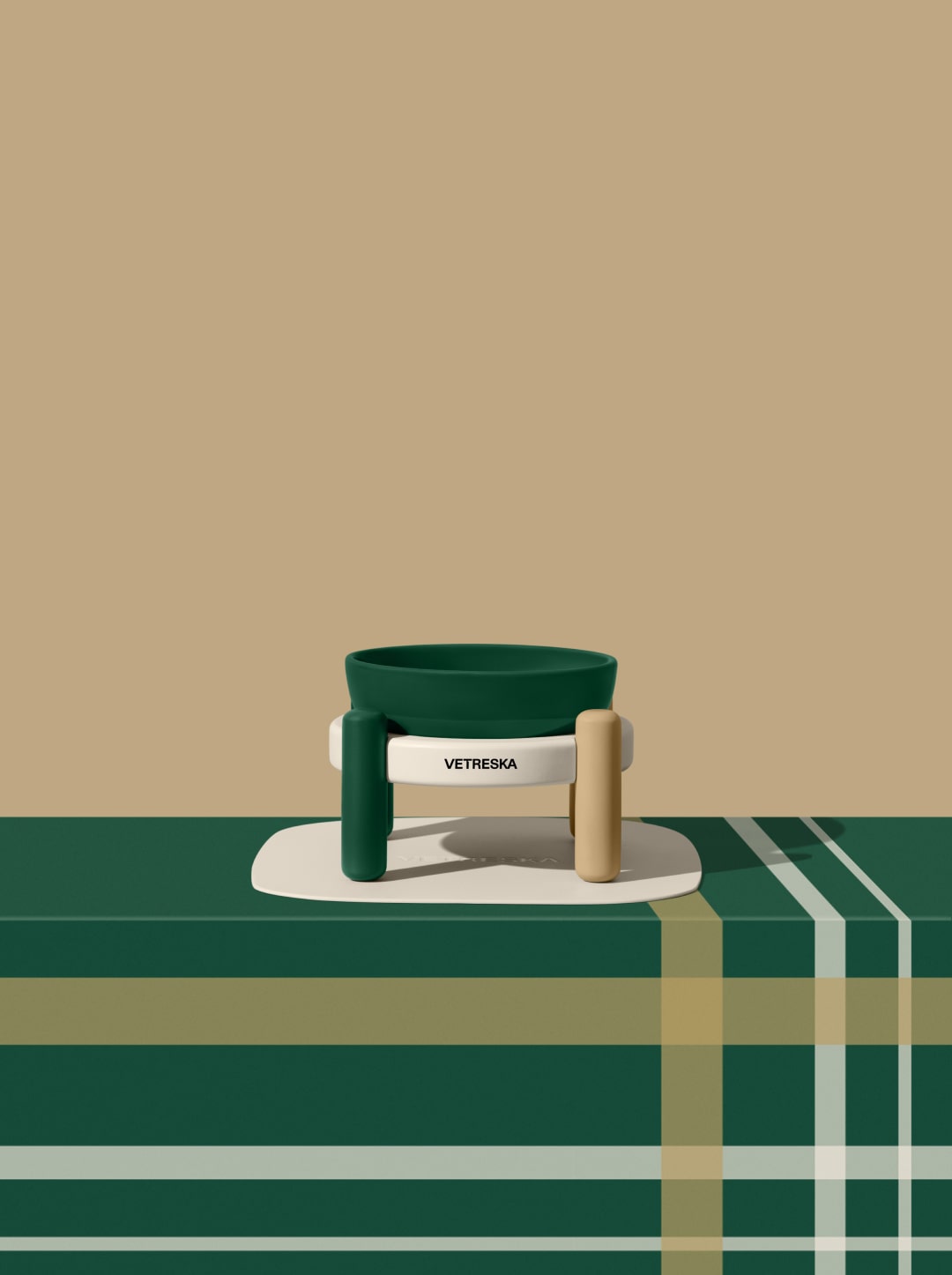 Santal Forest Ceramic Pet Bowl & Mat Set