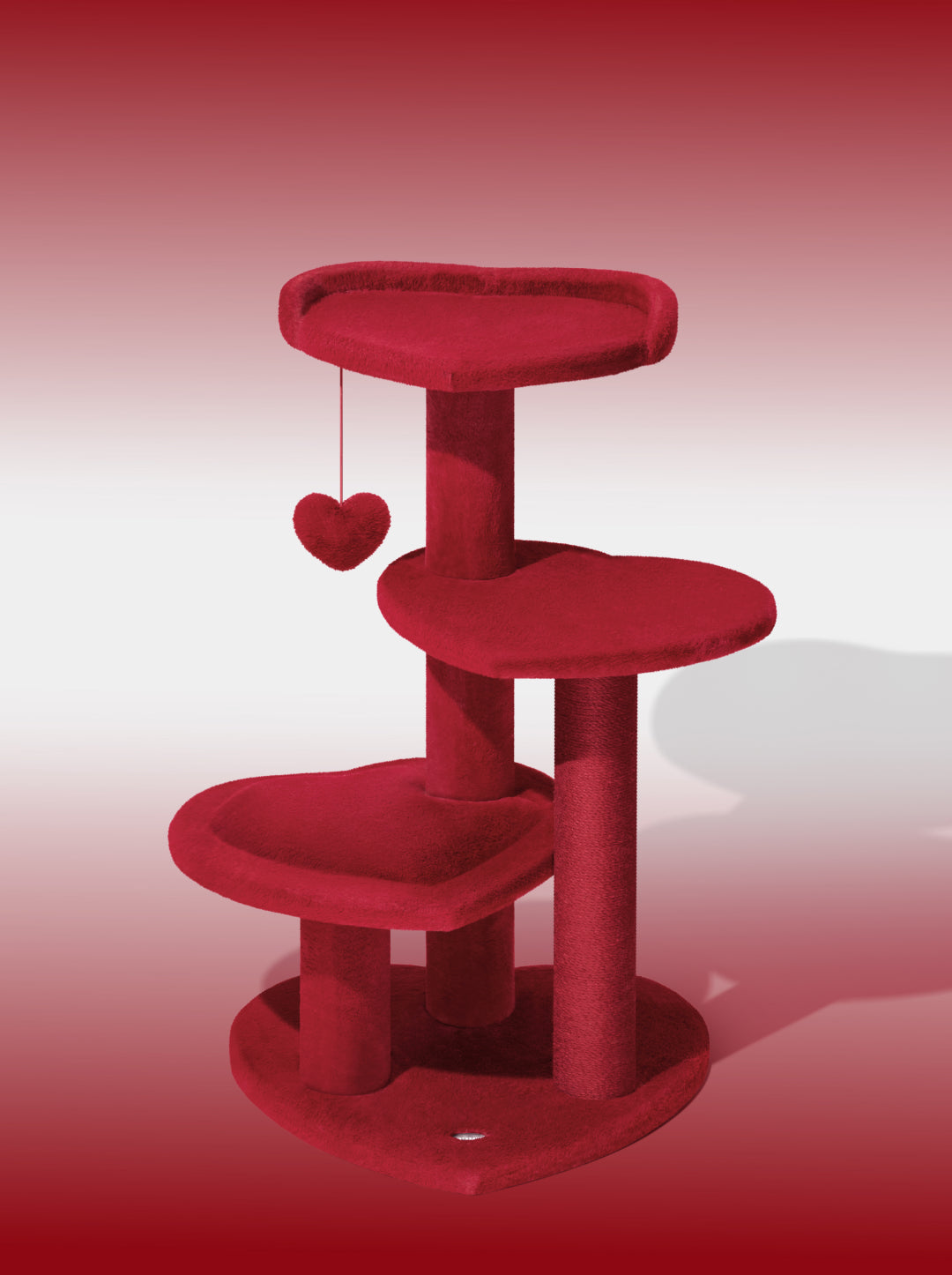 Heartpurrouge Cat Climber - Four Platforms