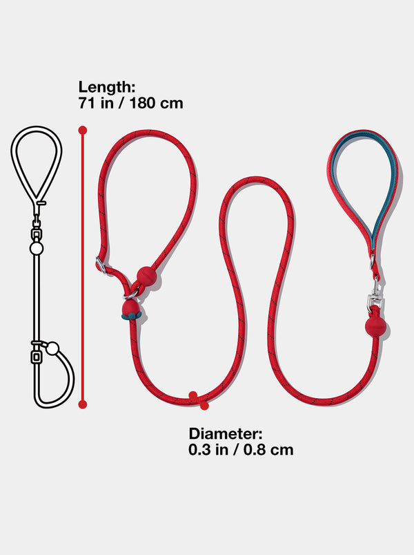 Connect Lite Rope Leash - Strawberry