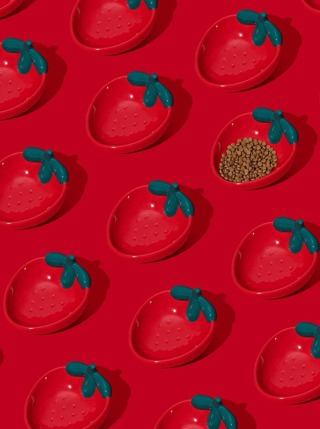 Strawberry Ceramic Pet Bowl