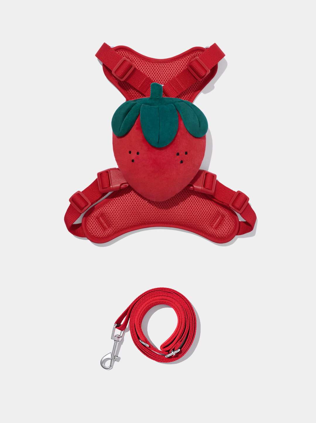 Strawberry Pet Backpack, Harness & Leash Set