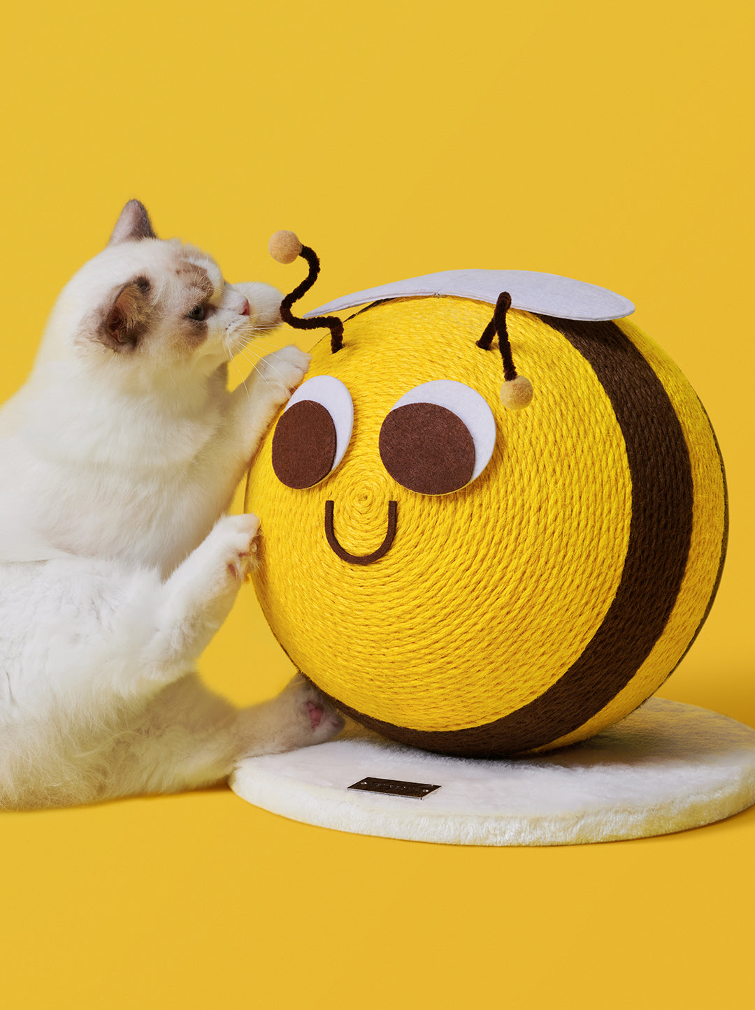 Bee Cat Scratching Ball