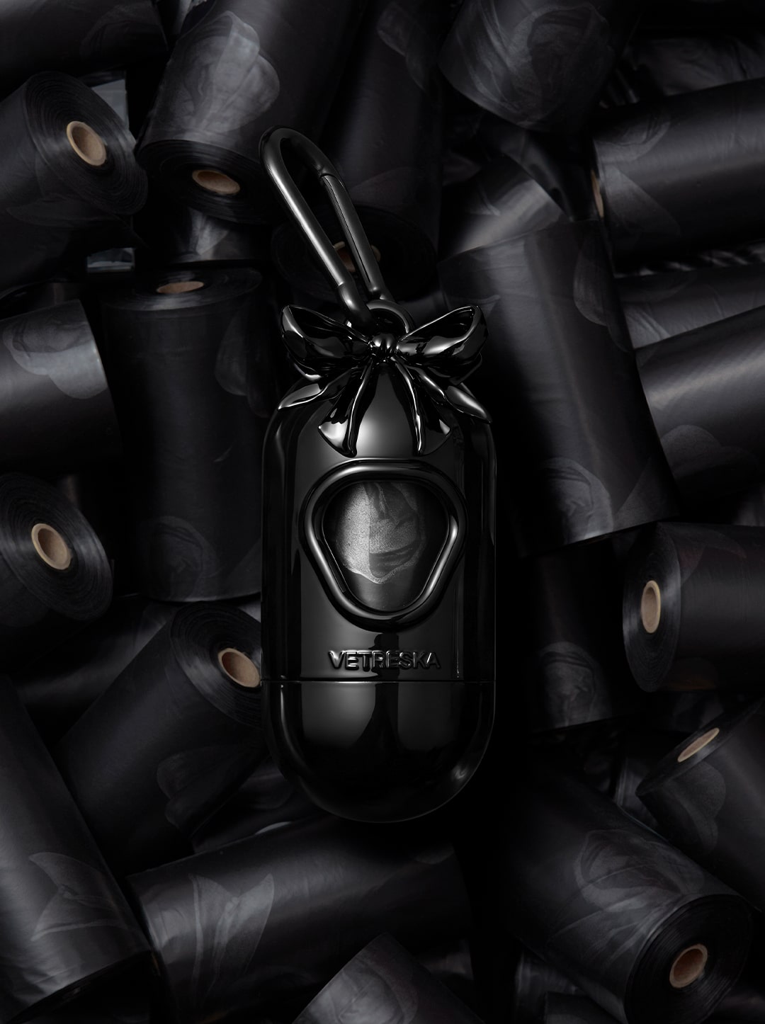 Bow De Noir Pet Poop Bags & Dispenser Set