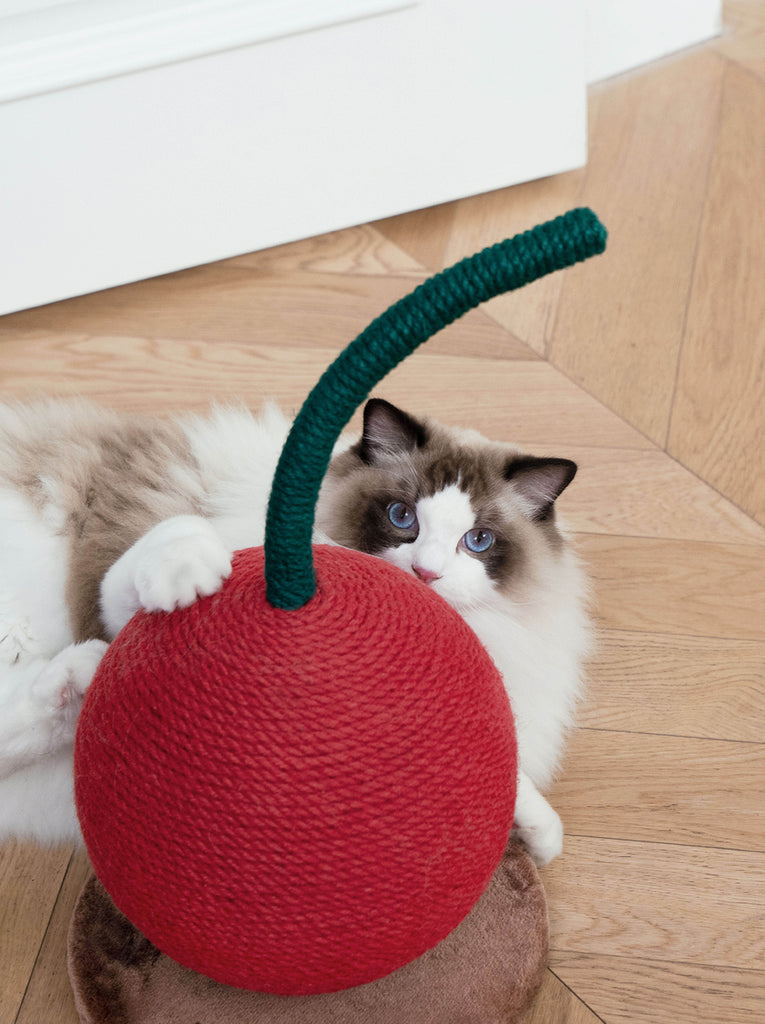 Cherry Cat Scratching Ball