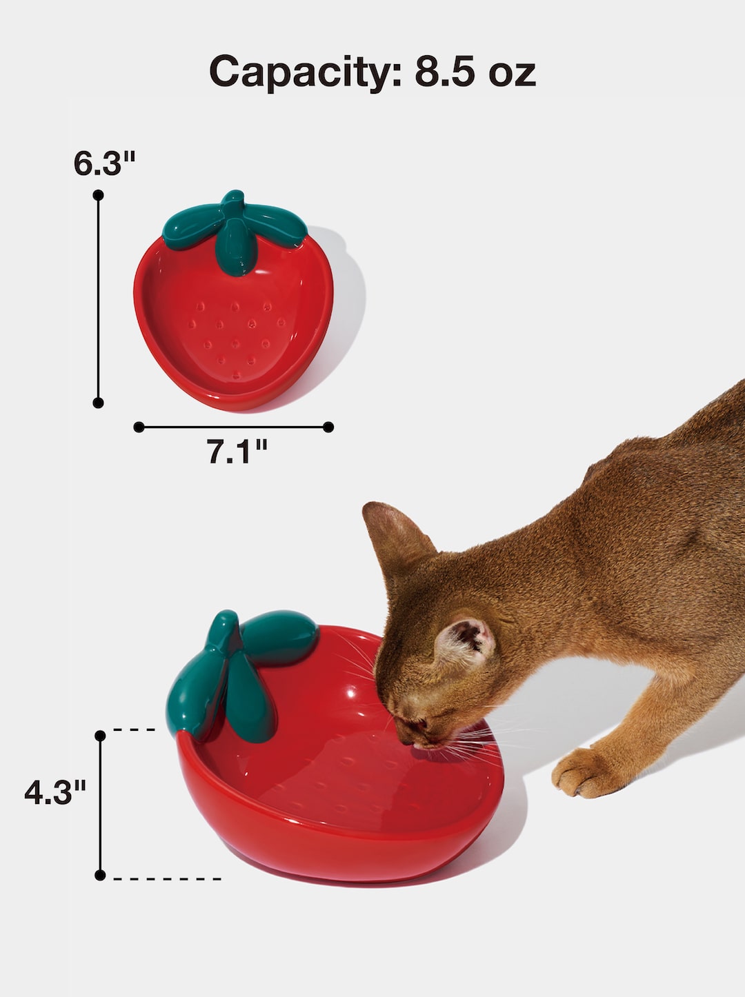 Strawberry Ceramic Pet Bowl