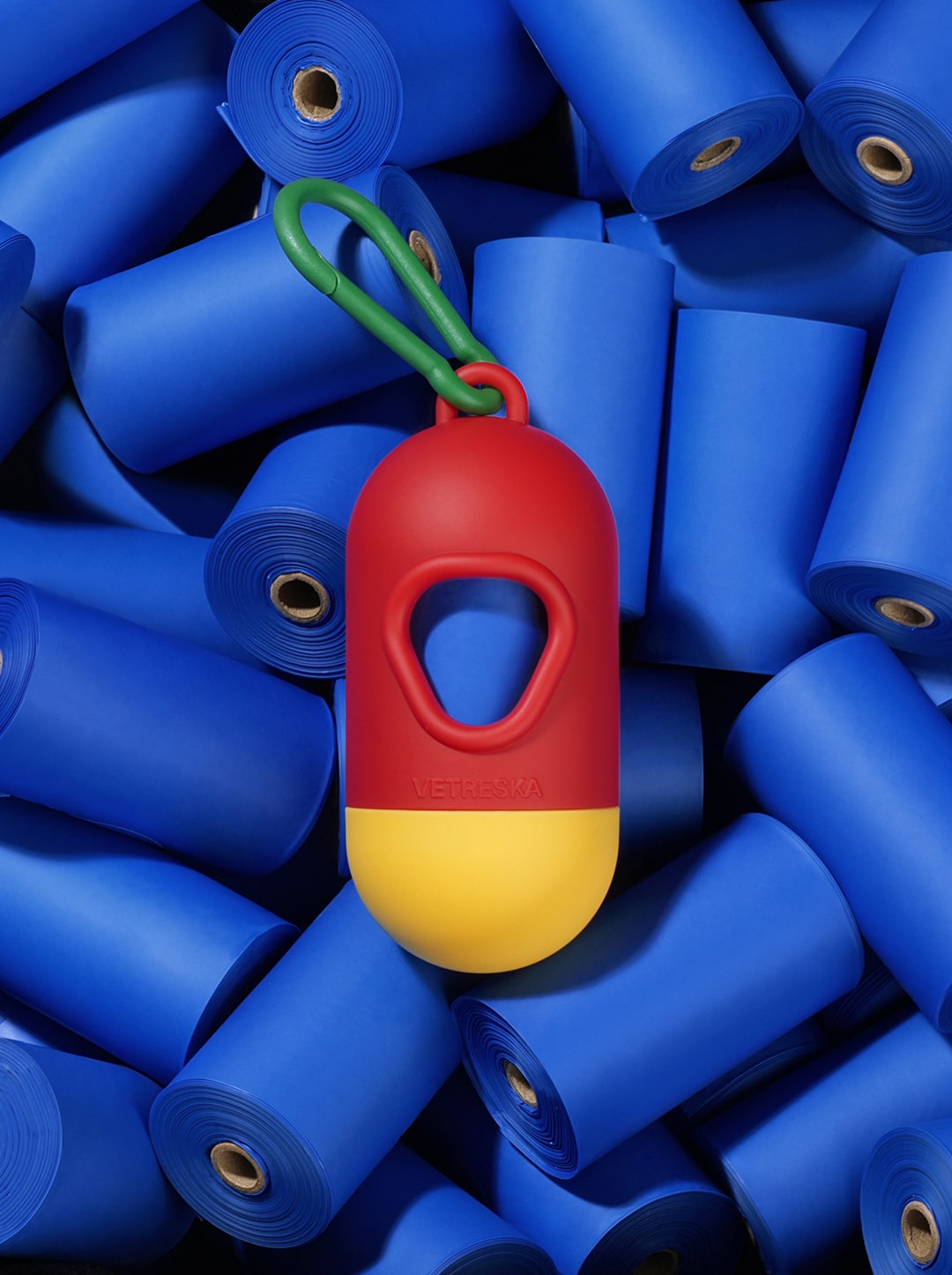 Chroma Poop Bags & Dispenser Set - Red