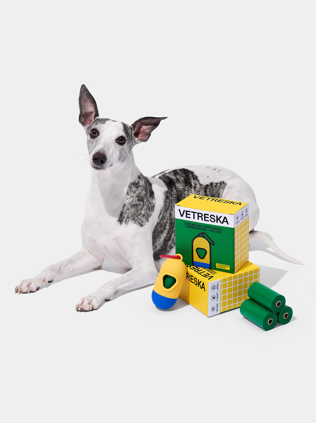 Chroma Poop Bags & Dispenser Set - Yellow