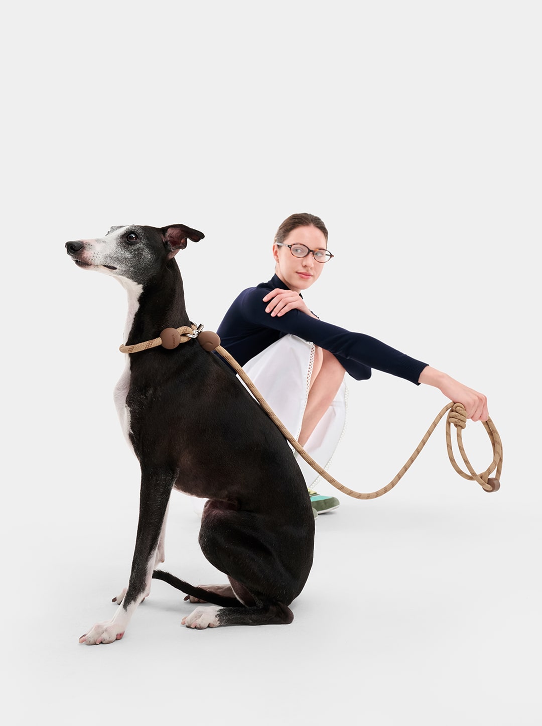 Connect Hands-Free Rope Leash For Pets - Coffee