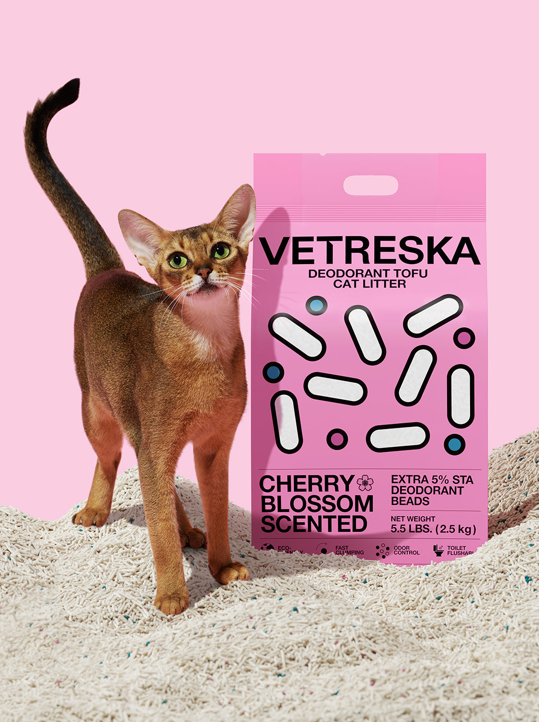 Cherry Blossom Scented Tofu Cat Litter