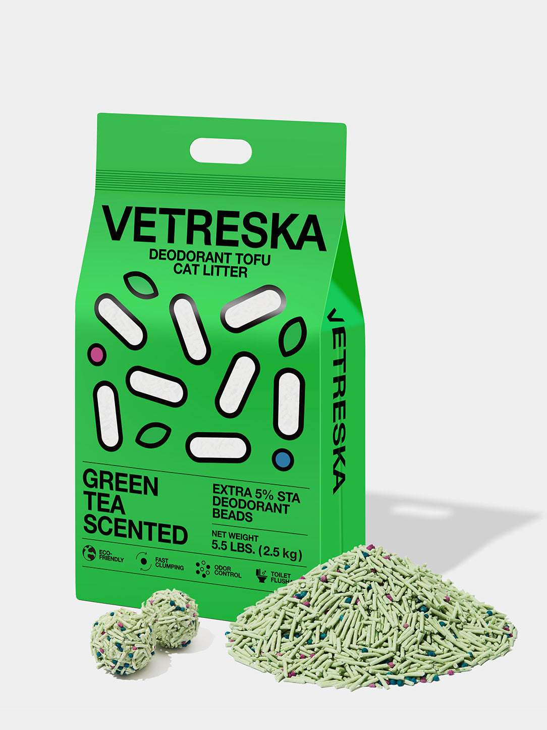 Green Tea Scented Deodorant Tofu Cat Litter