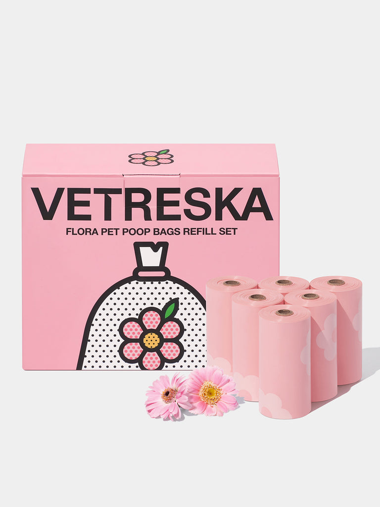Flora Pet Poop Bags (20 Rolls Refill Pack)