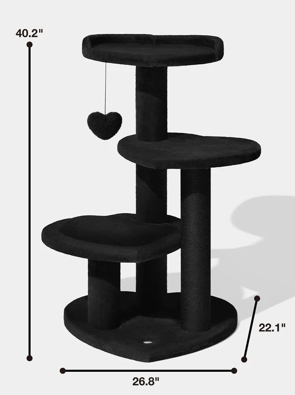 Heartpurrnoir Cat Climber - Four Platforms