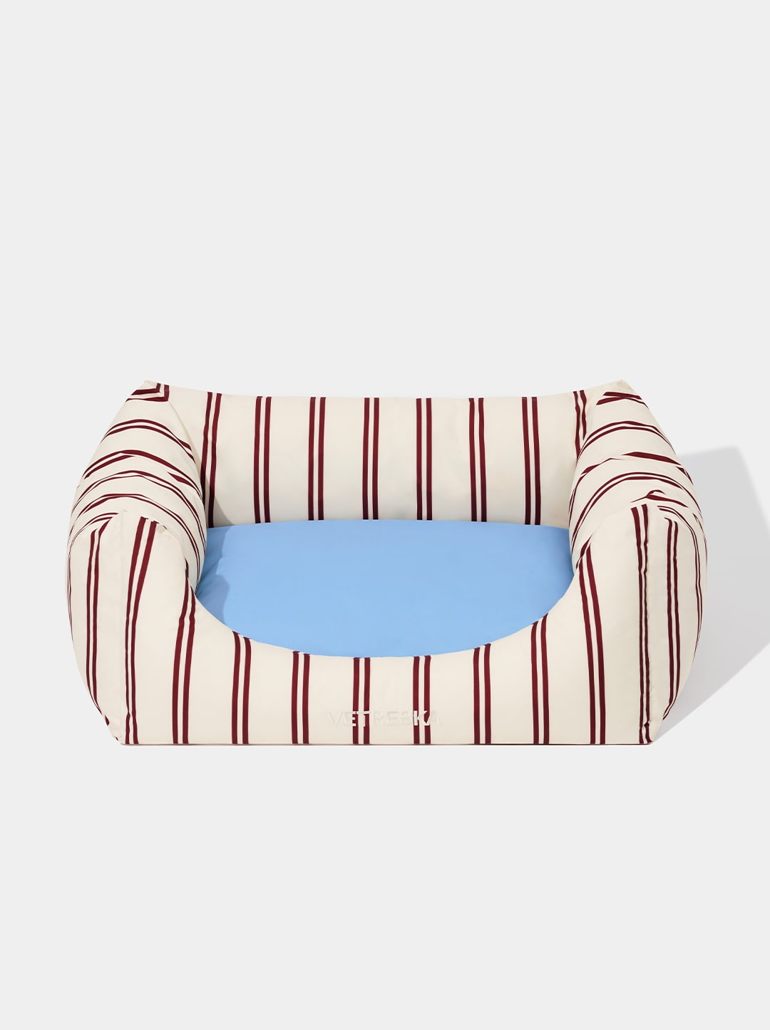 Mist And Merlot Pet Sofa - Cream & Stripes