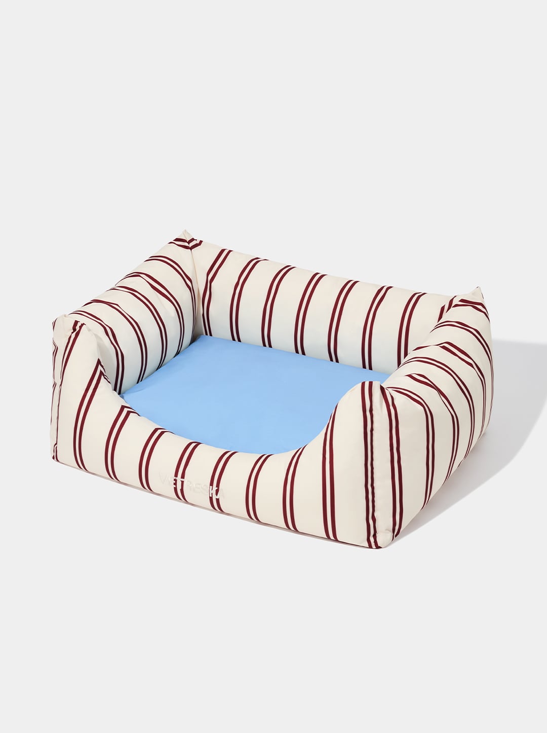 Mist And Merlot Pet Sofa - Cream & Stripes