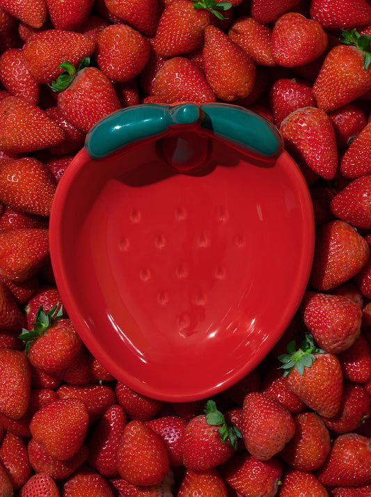 Strawberry Ceramic Pet Bowl