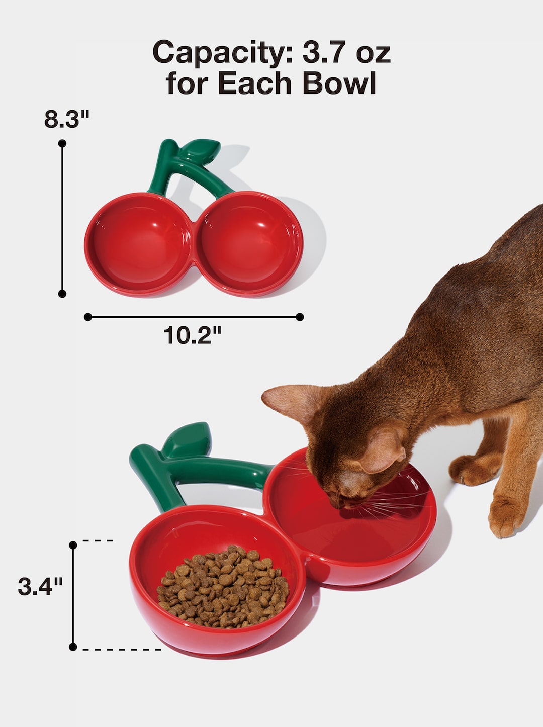 Cherry Ceramic Pet Bowl (NEW)